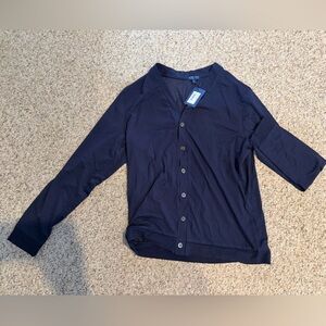 NWT Peter Millar Men's Crown Crafted Merino Wool-Blend Cardigan - Navy